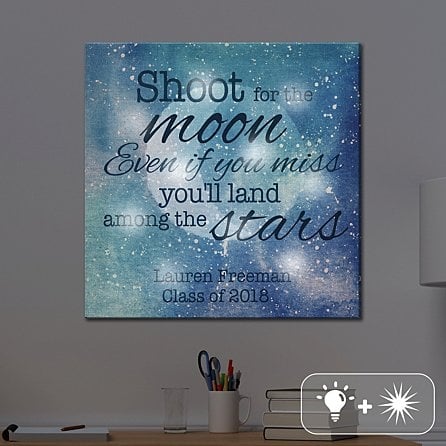 Twinklebright Led Shoot For The Moon Canvas