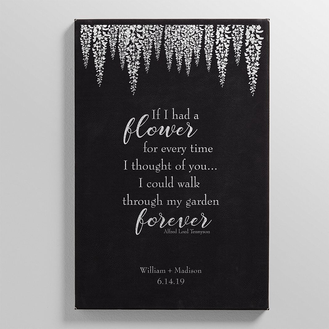 Walk Through My Garden Leather Wall Art