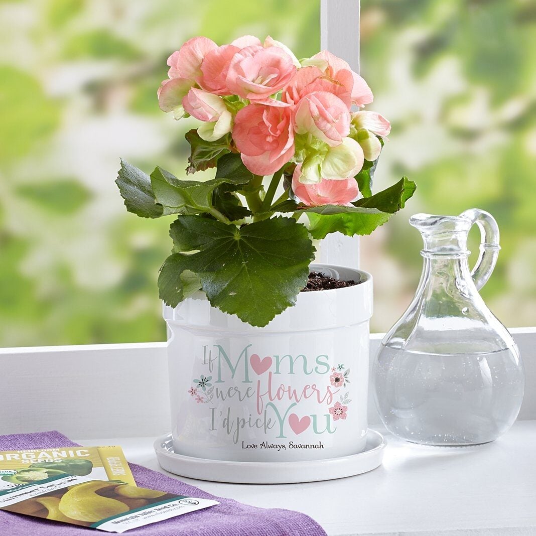I'd Pick You Planter with Tray