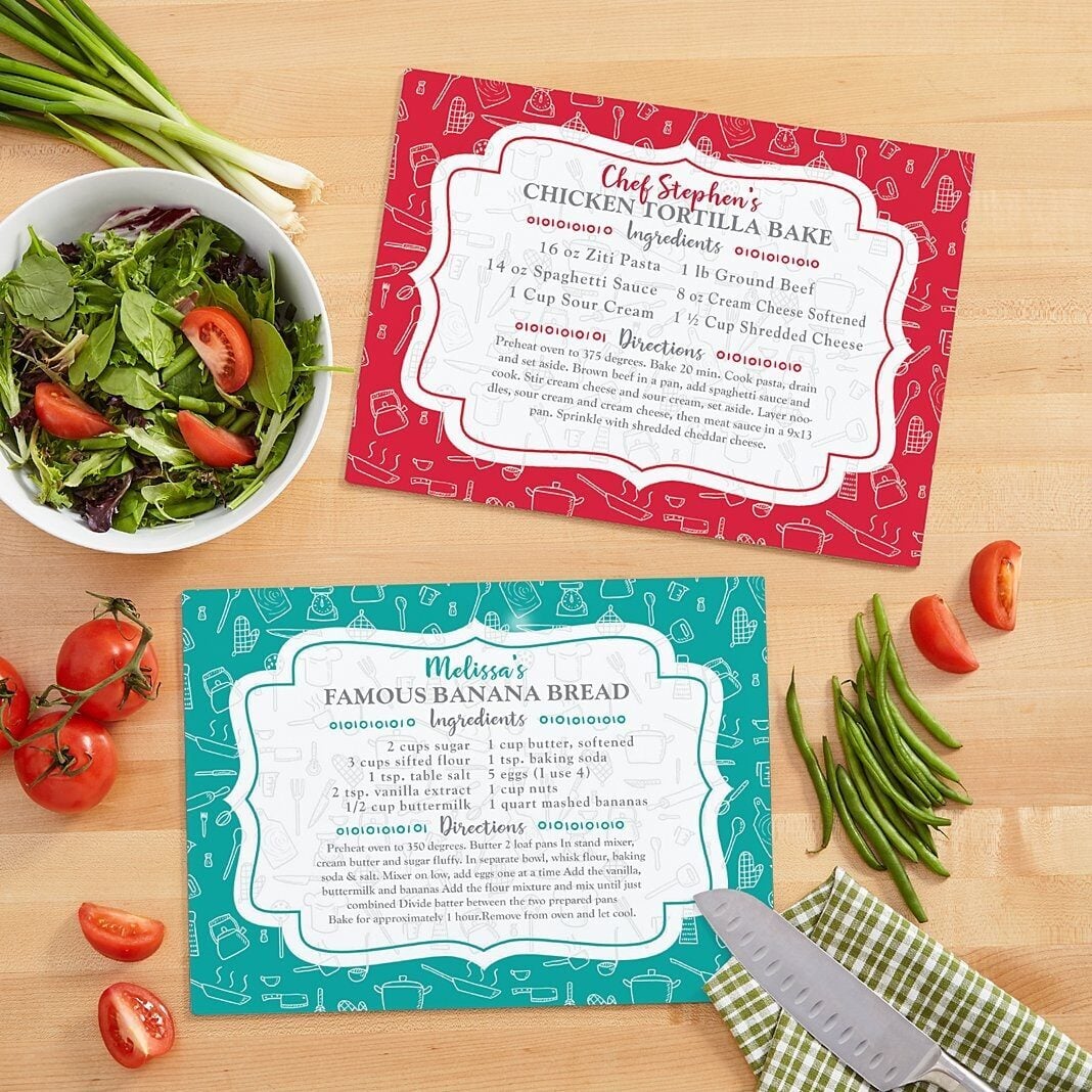Your Family Recipe Glass Cutting Board