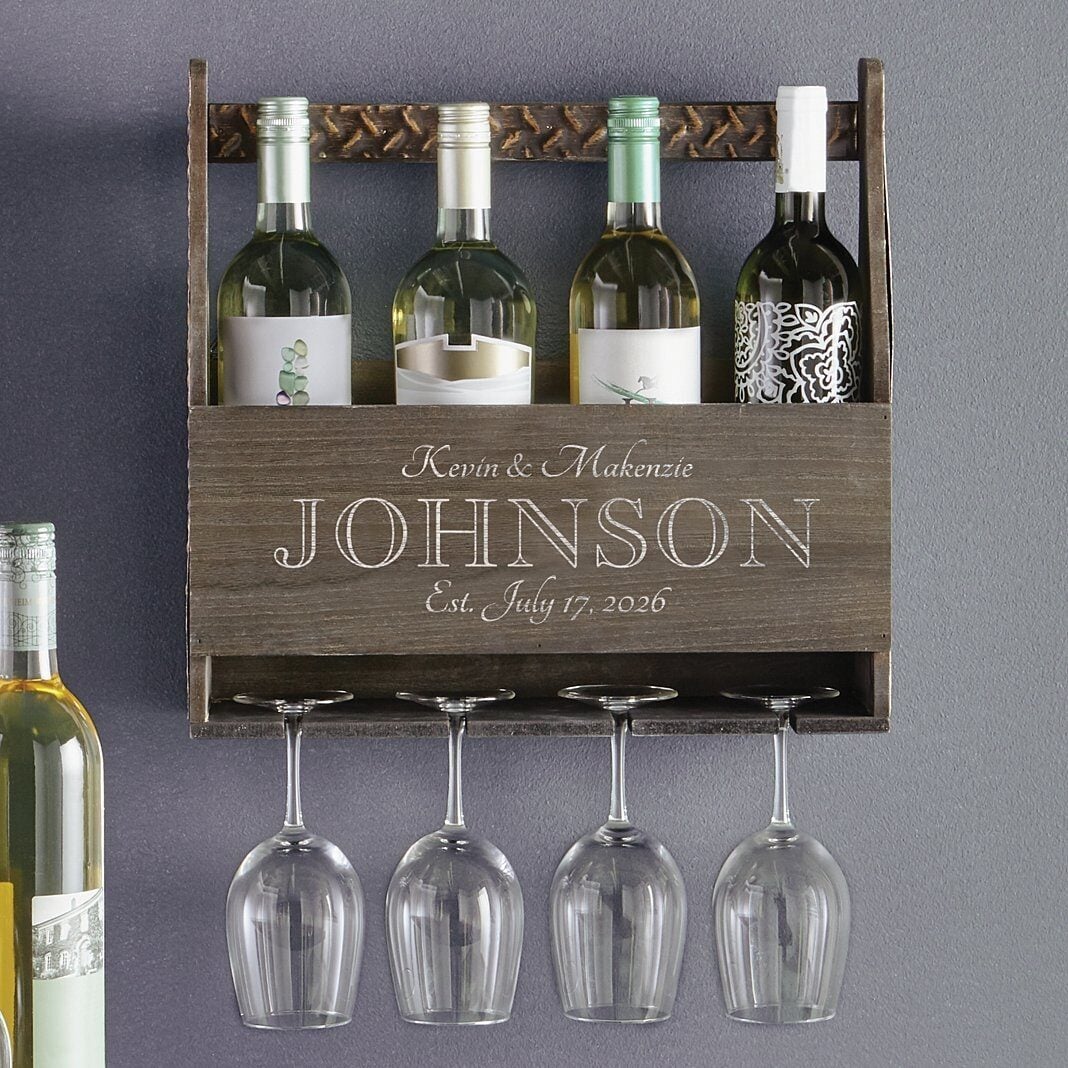 A Toast to Love Wall-Mounted Wine Rack