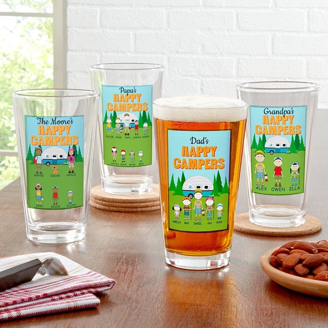 Happy Campers Pint Beer Glass