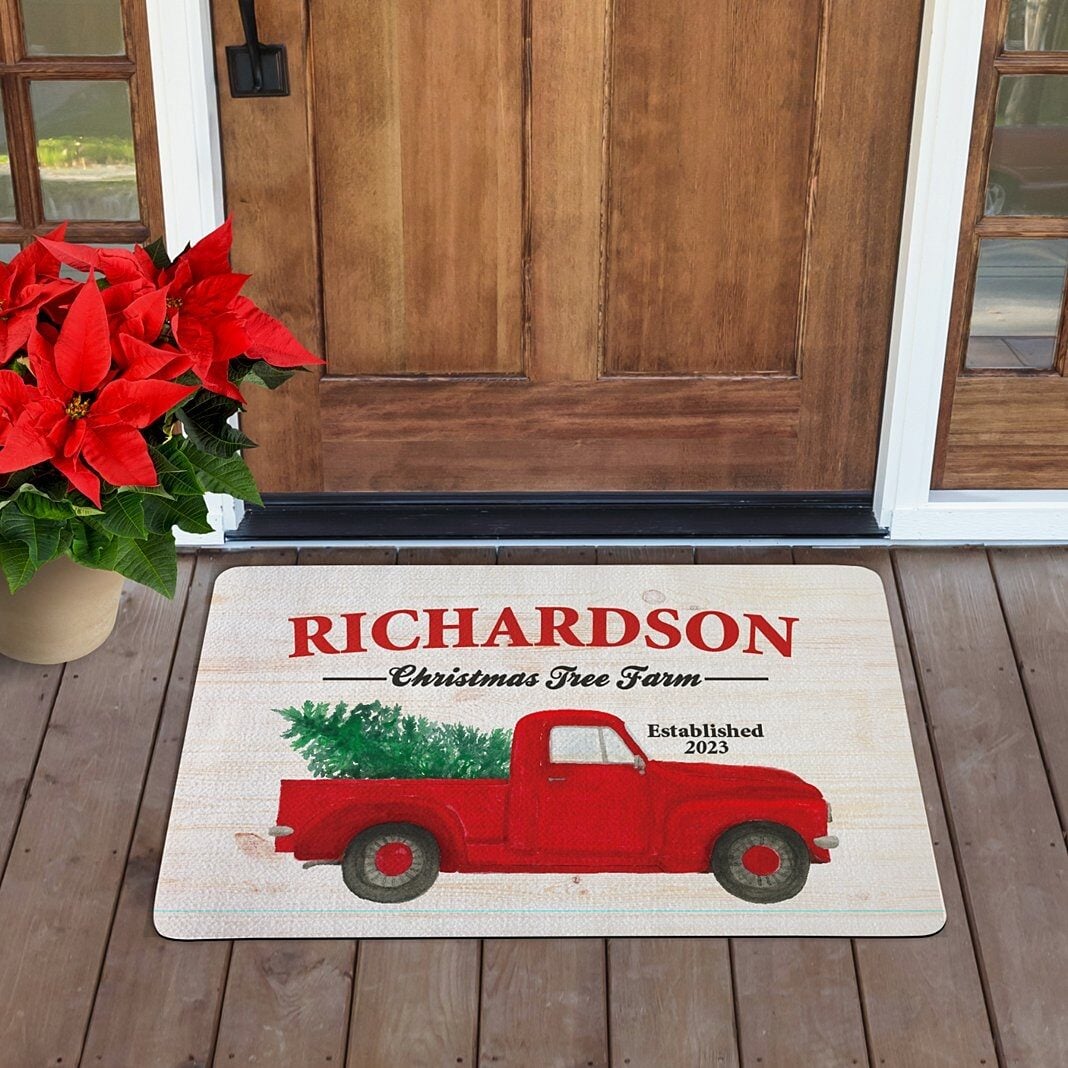 Christmas Tree Farm Doormat (17x27 w/ Holder)