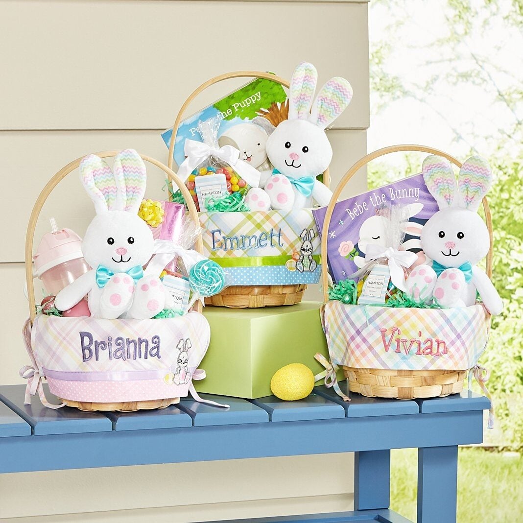 Premium Embroidered 8â€ Easter Basket