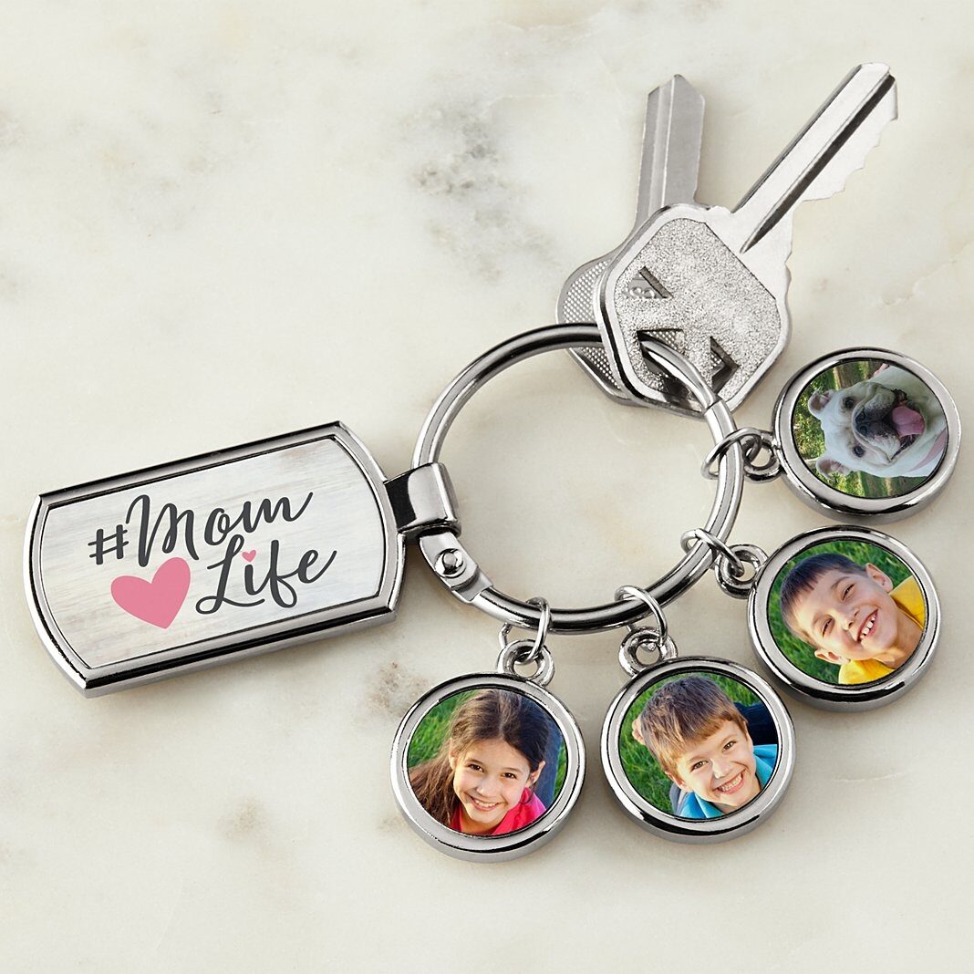#Mom Life Photo Key Chain