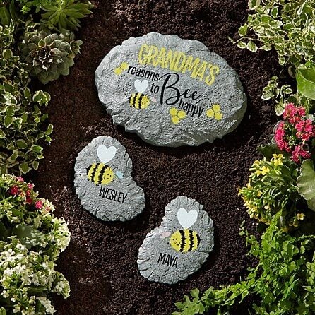Reasons To Bee Happy Garden Stone (Small)