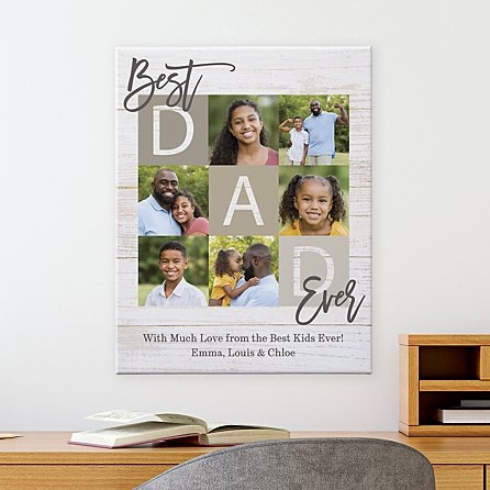 Best Dad Ever Photo Canvas (11x14)