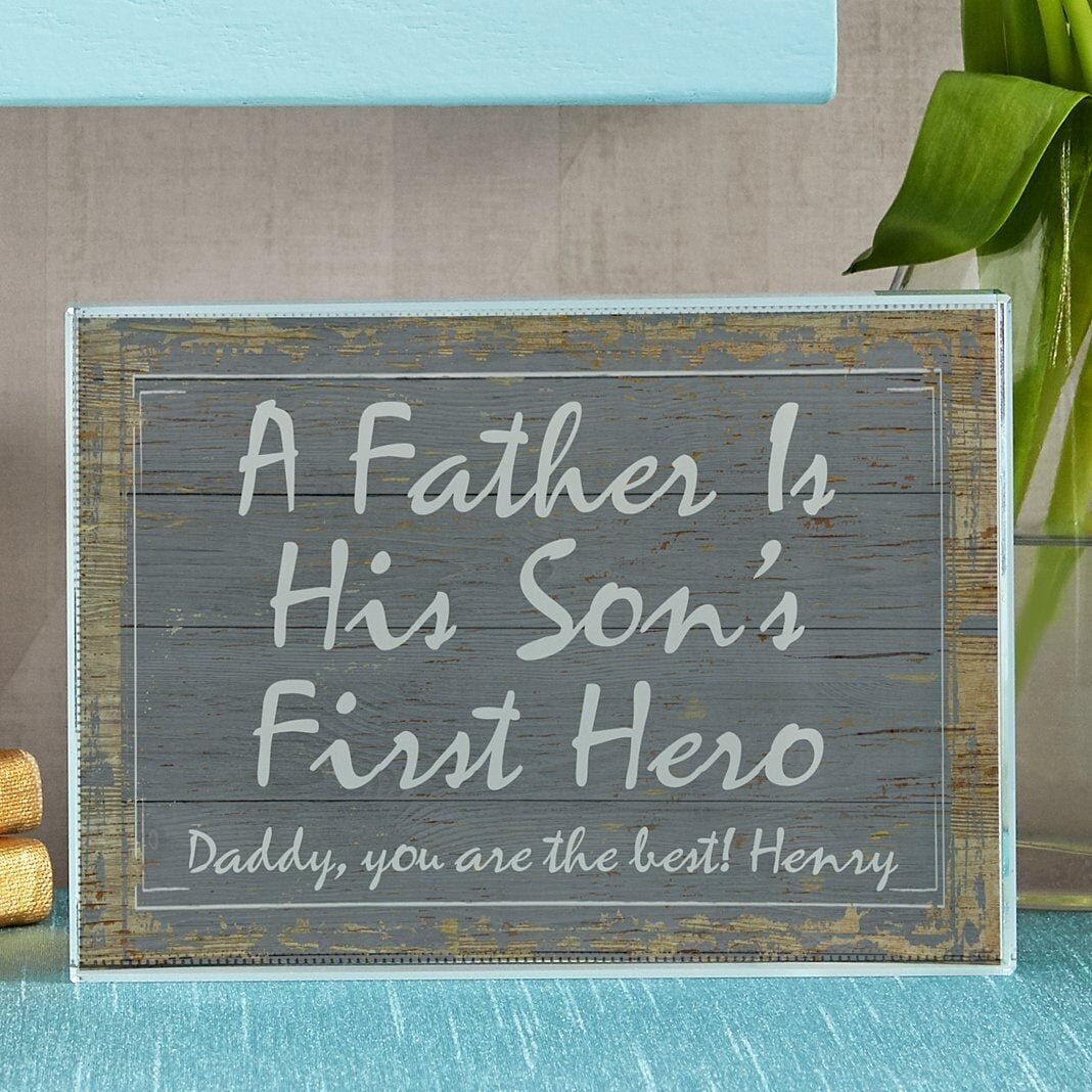First Memories Glass Block