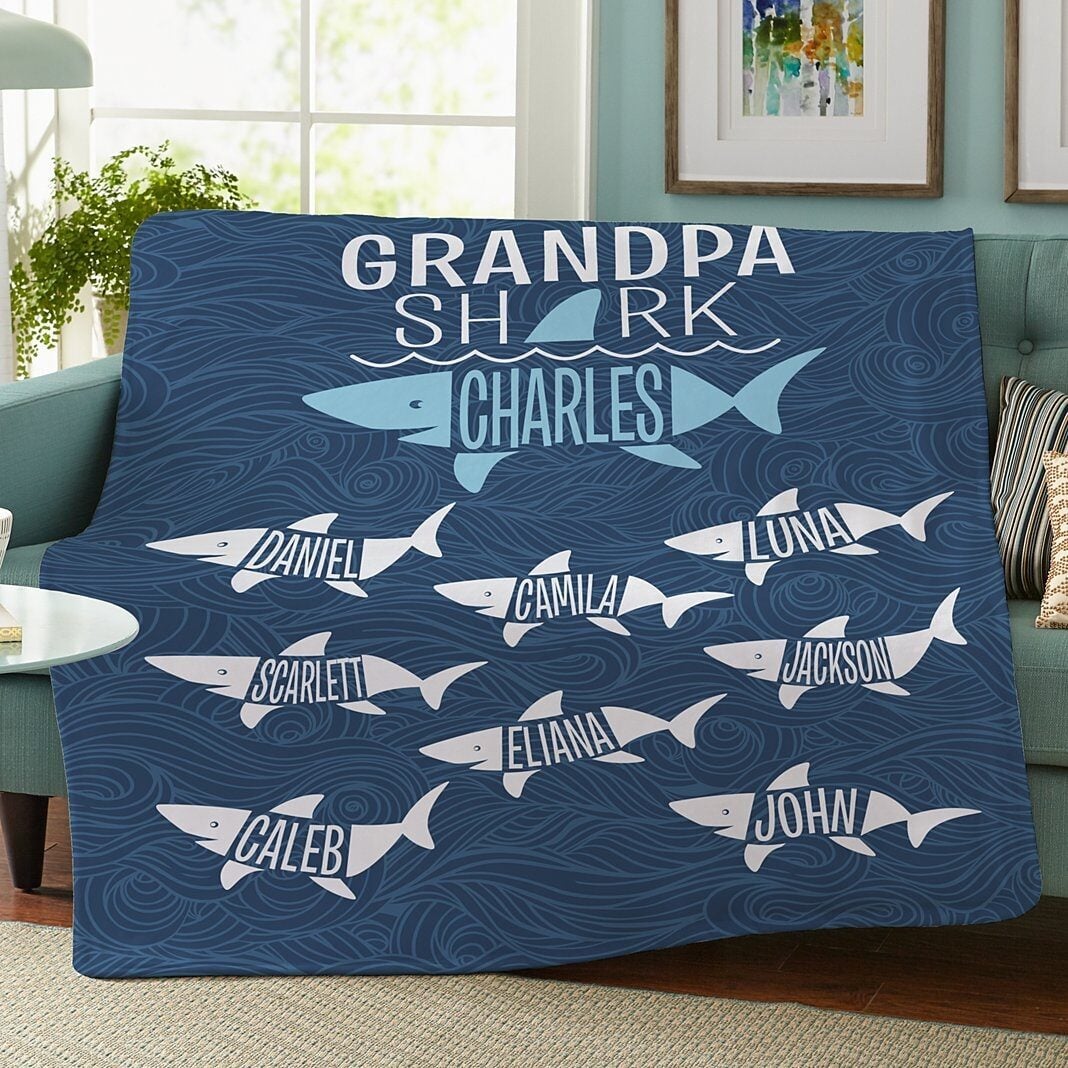 Daddy Shark Plush Blanket