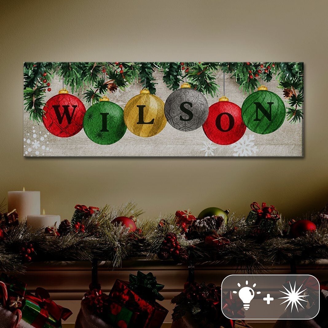 TwinkleBright LED Classic Ornament Canvas