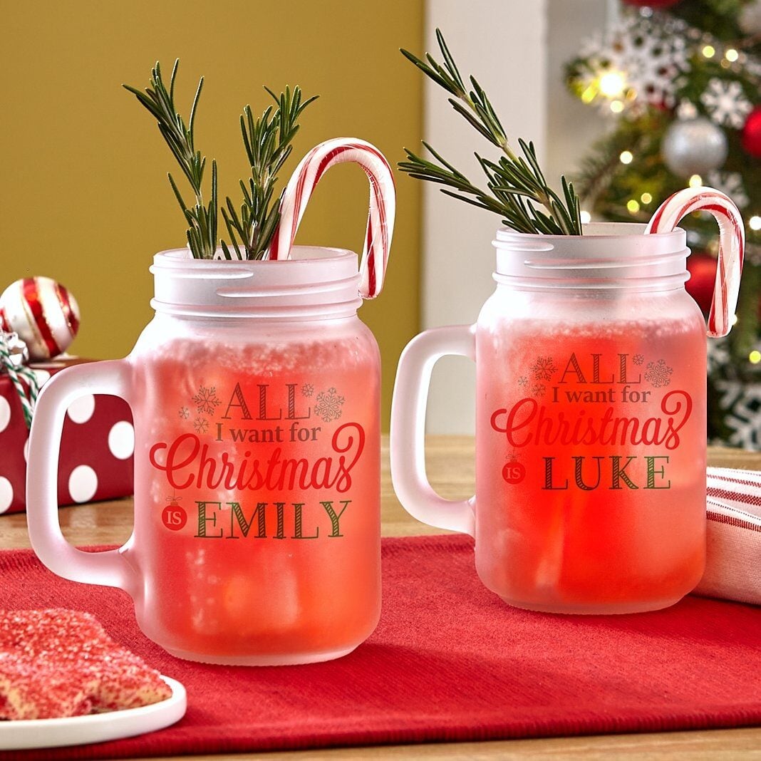 All I Want for Christmas Mason Jar (Single Jar)