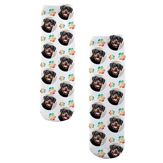 Pet Paw Print Photo Socks