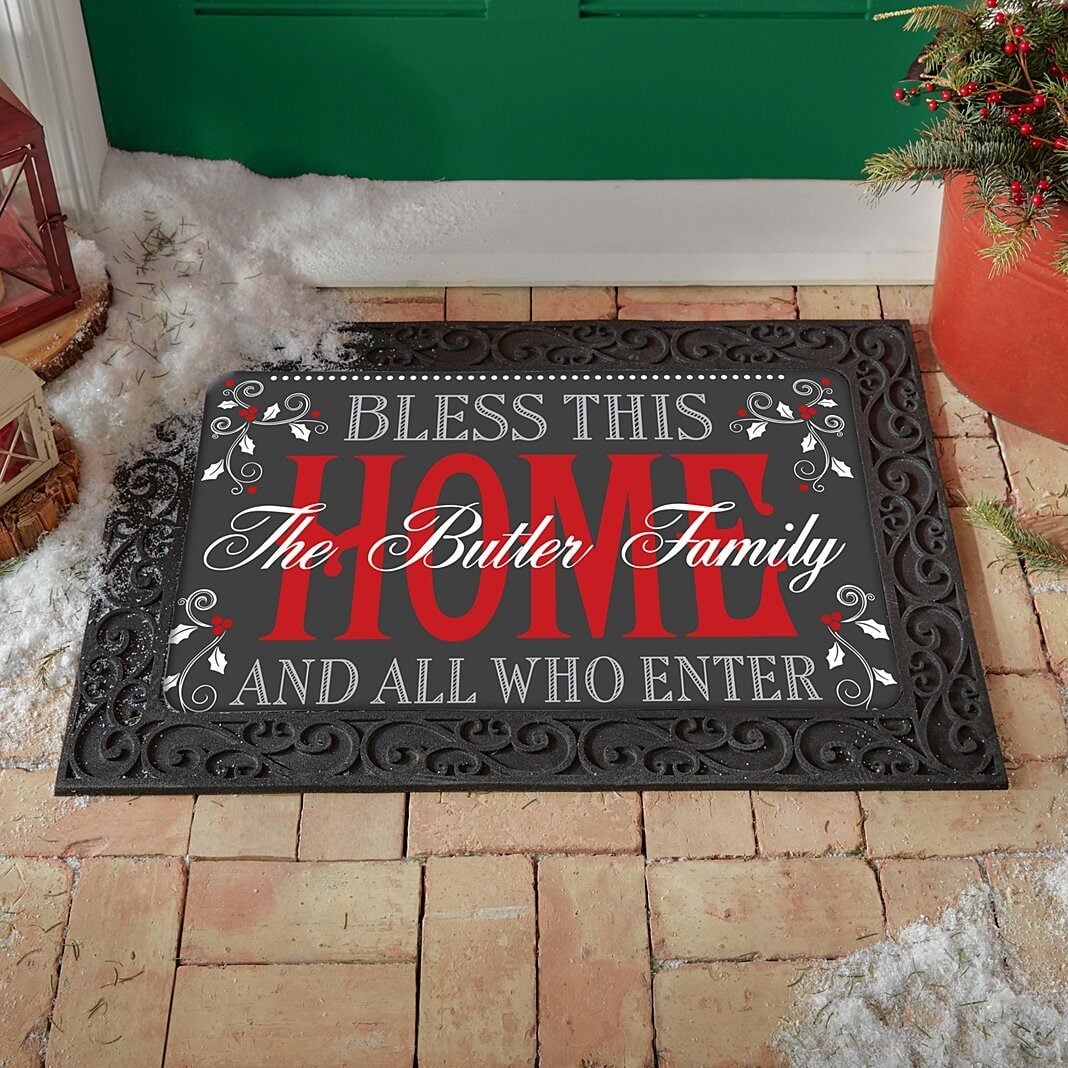 Christmas Bless This Home Doormat (17x27)