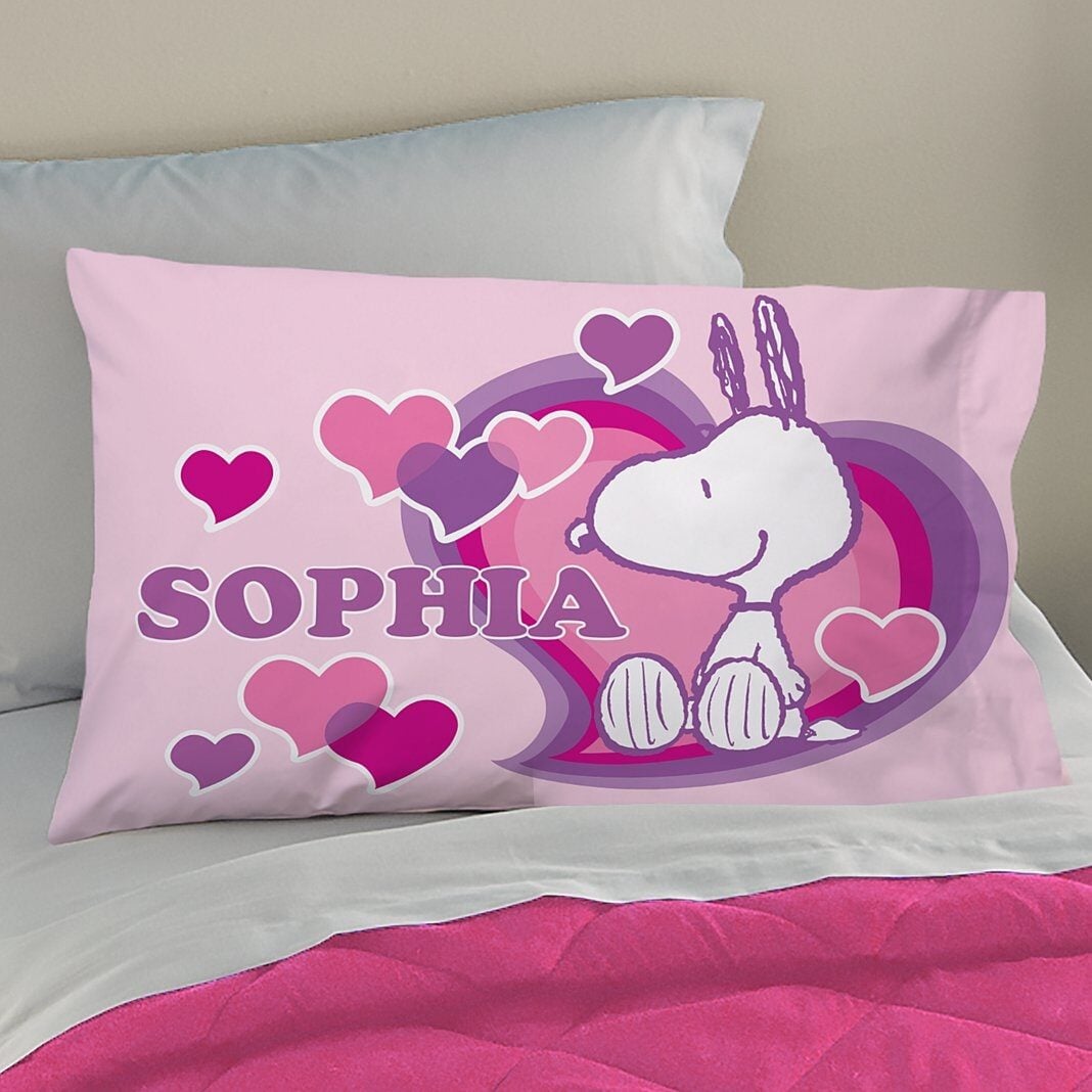 PEANUTS® Happy Heart Snoopy Pillowcase