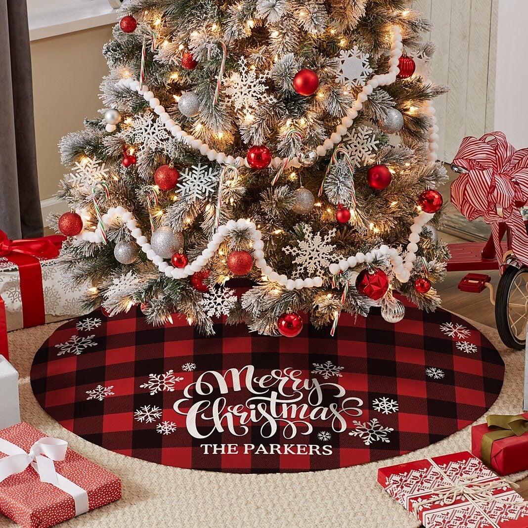 Cozy Christmas Quilted Tree Skirt