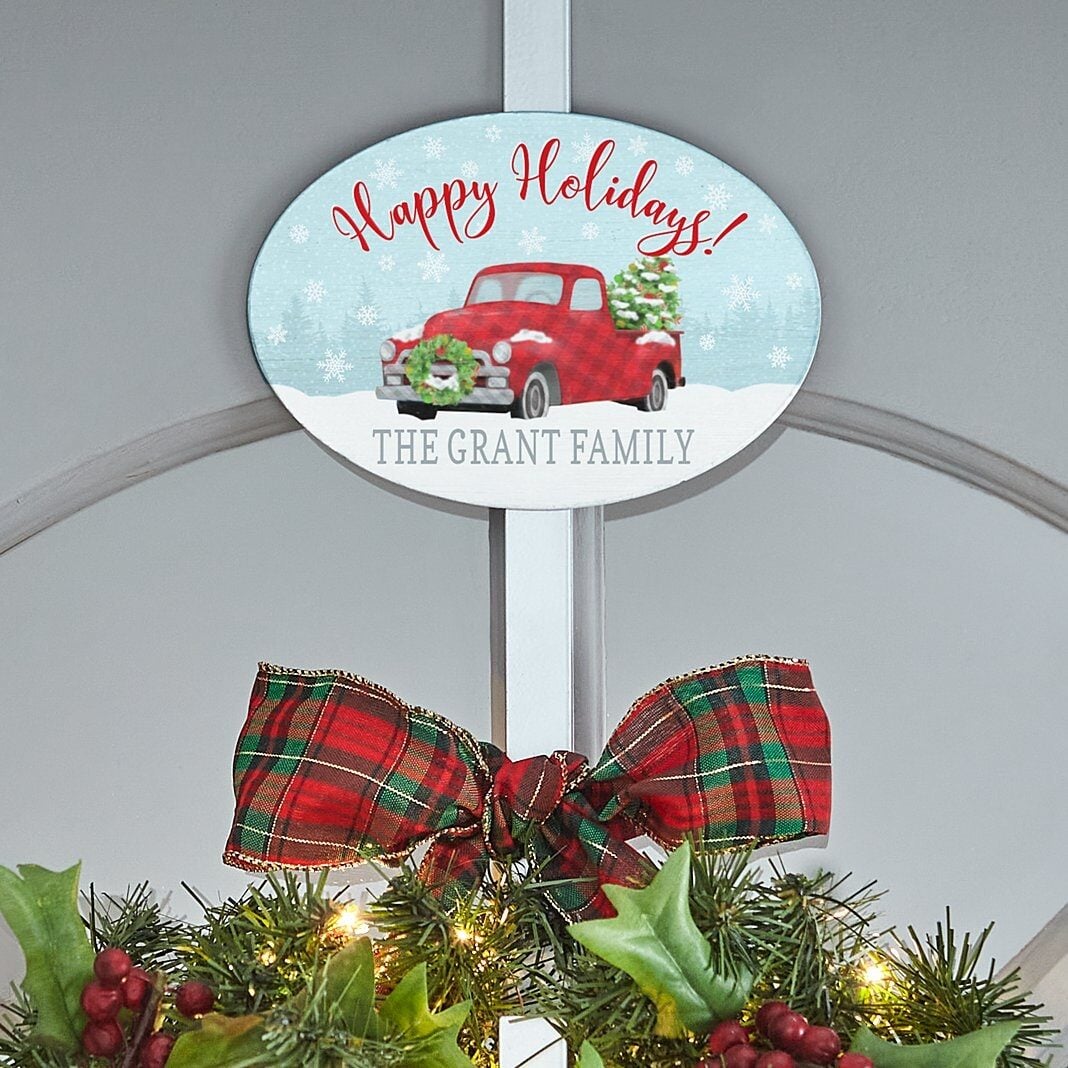 Classic Christmas Wreath Holder (Plaque Only)