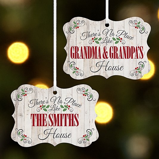Our Favorite Place Holiday Scroll Ornament