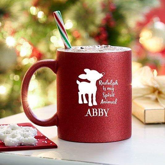RudolphÂ® is My Spirit Animal Red Shimmer Mug