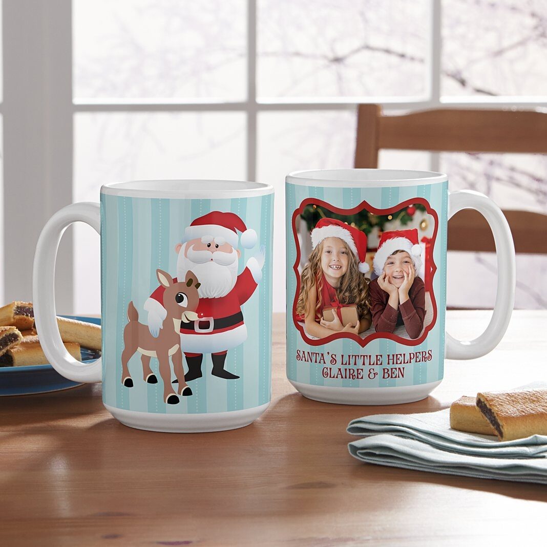 RudolphÂ® & Santa Photo Mug