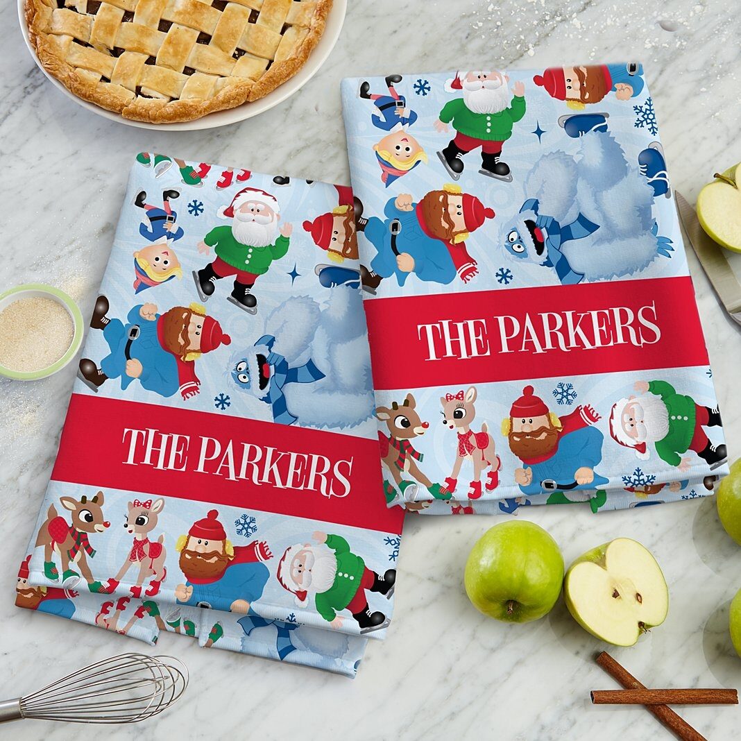 RudolphÂ® Skating Friends Kitchen Towel (Single)