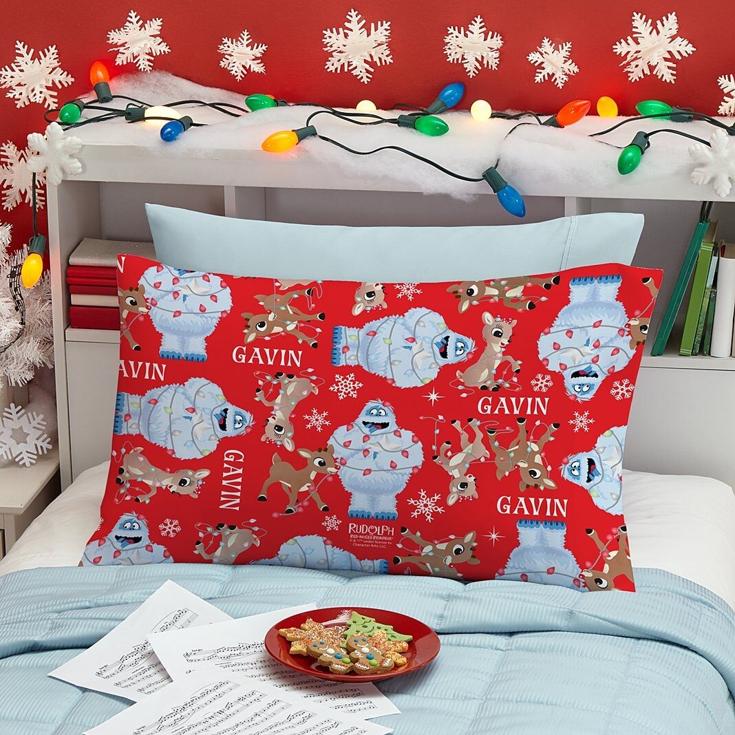 RudolphÂ® Tangled in Lights Pillowcase