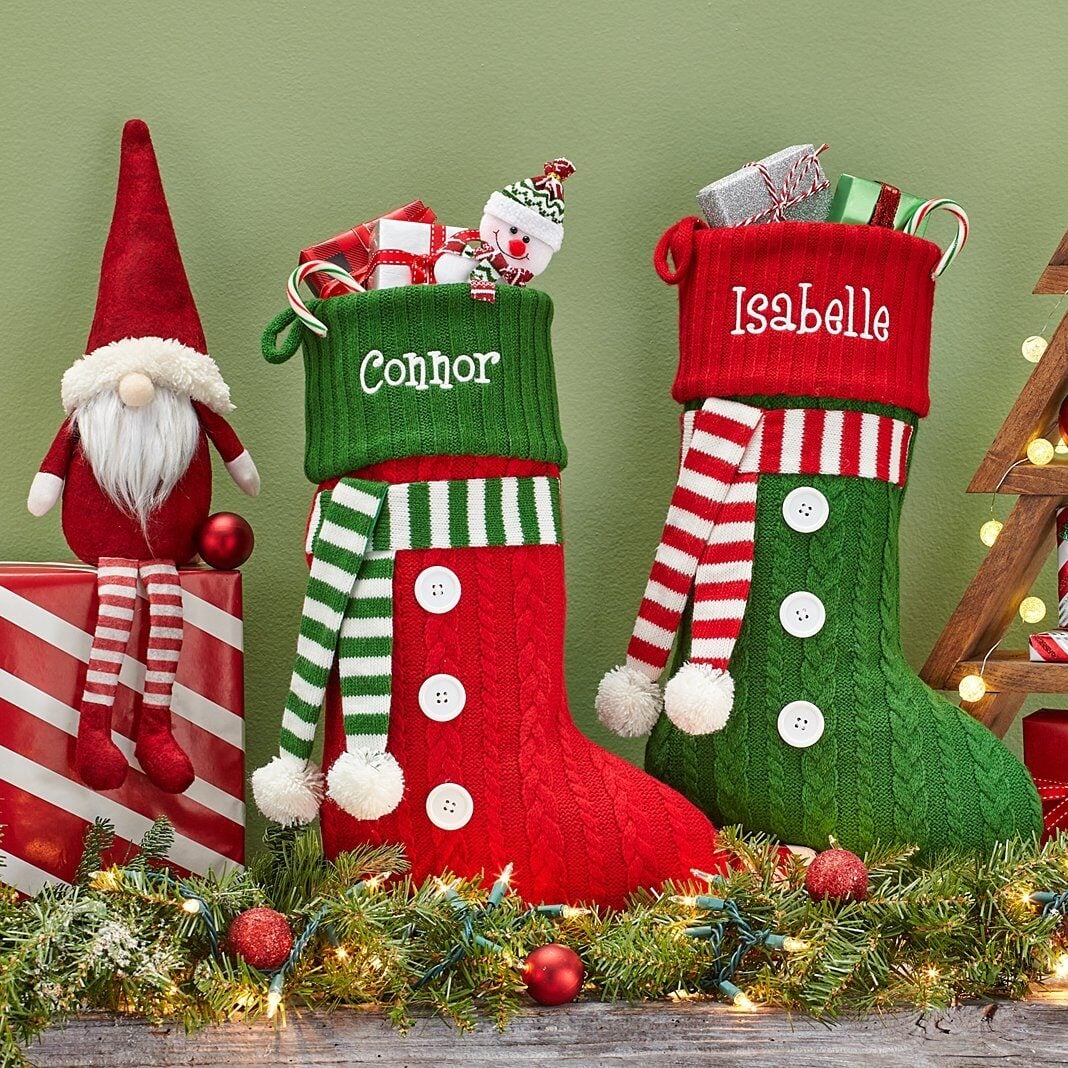 Jolly Knit Scarf Stocking
