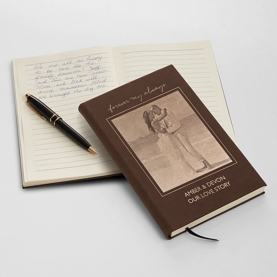 To Have and To Hold Photo Engraved Leatherette Journal