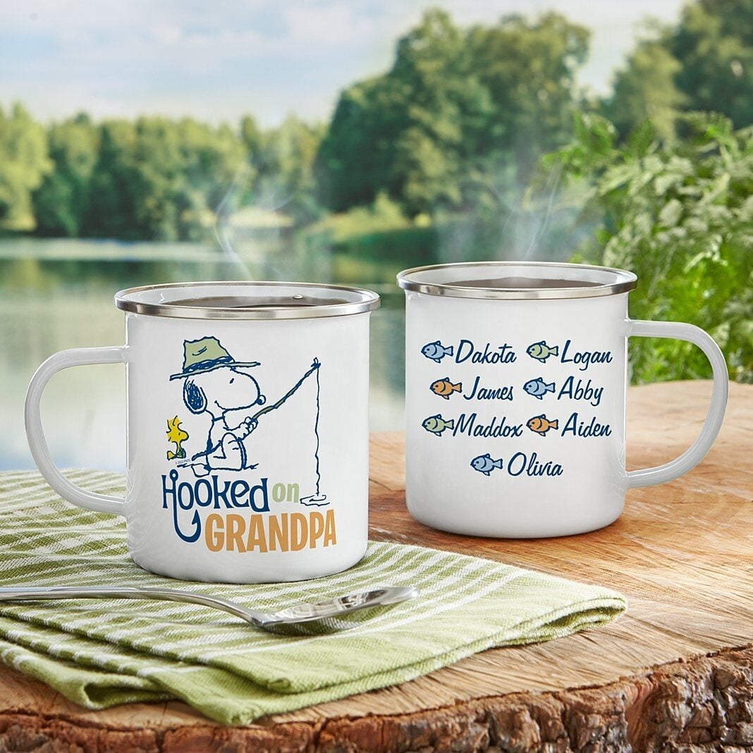 PEANUTS Hooked On You Metal Enamel Mug