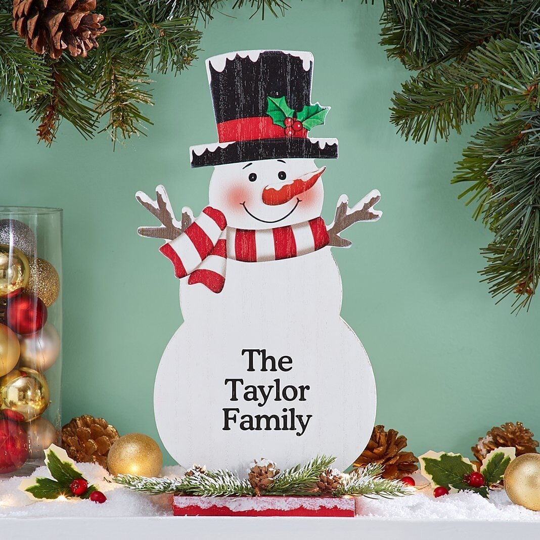 New Cheery Snowman Tabletop Figurine