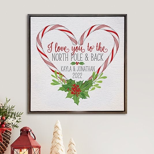 New Love You to the North Pole & Back Shimmer Wood Wall Art