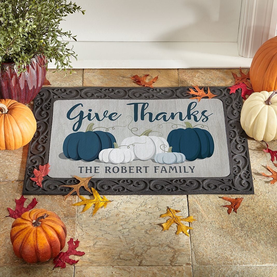 Thankful Pumpkins Doormat