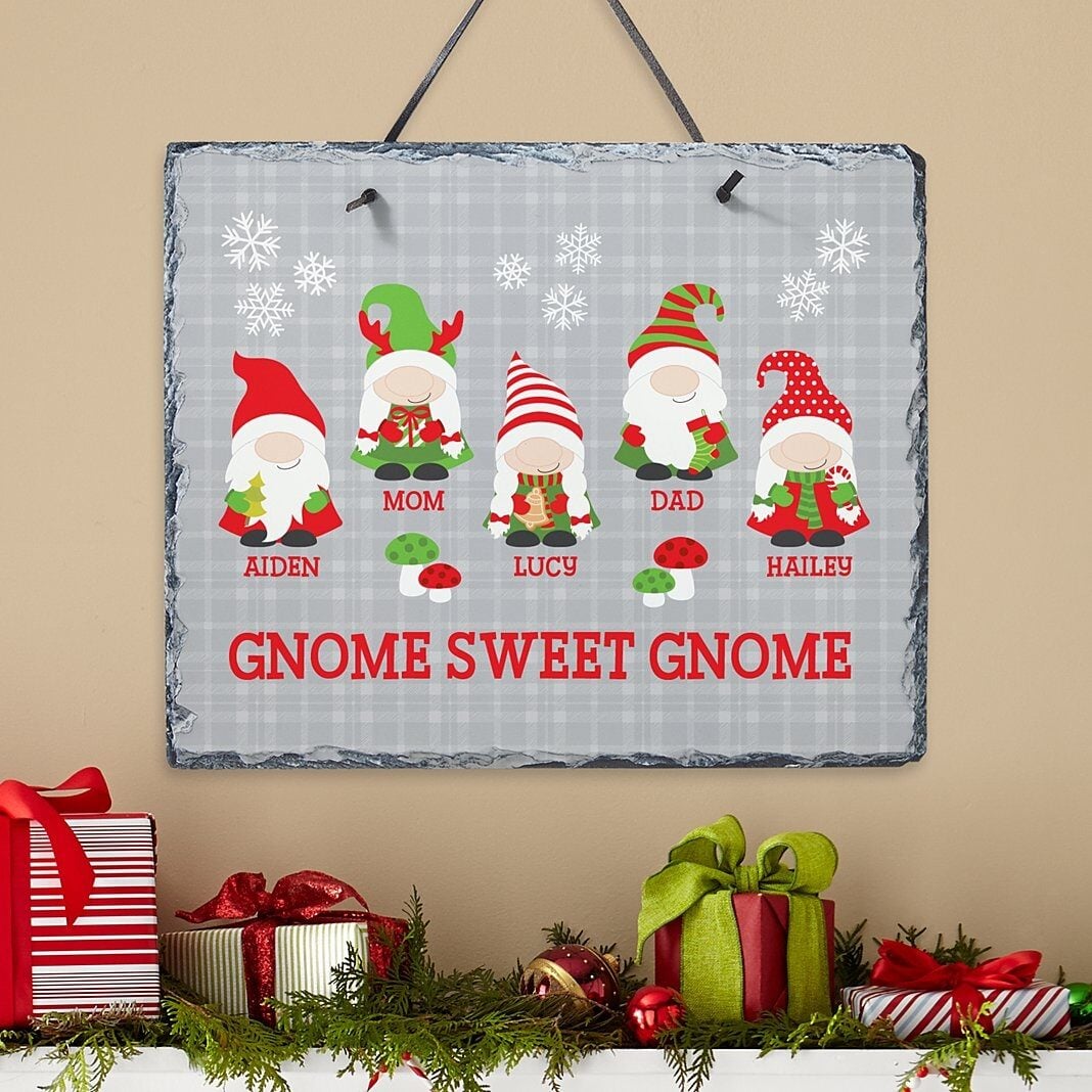 New Holiday Gnome Family Slate