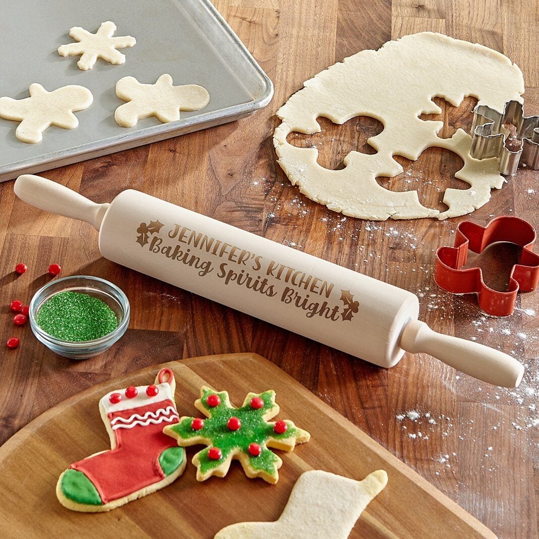 Baking Spirits Bright Wood Rolling Pin