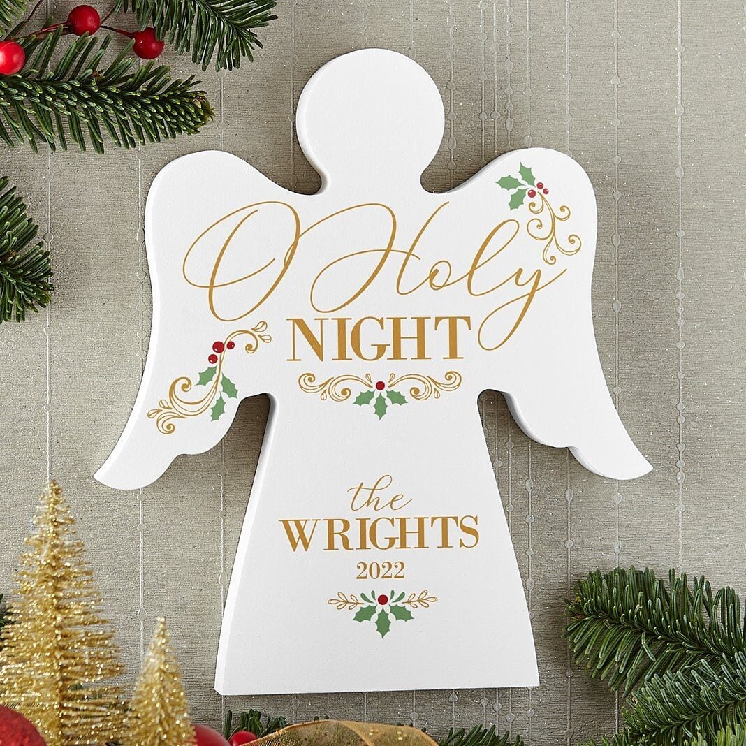 New O Holy Night Angel Figurine