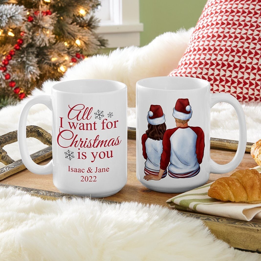 New All I Want for Christmas Couple Mug (11oz)