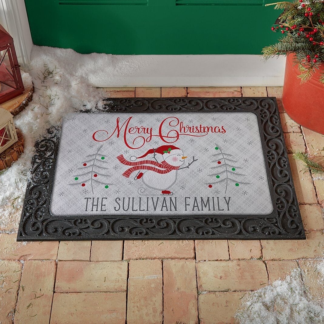 New Berry Merry Snowman Doormat (17x27)