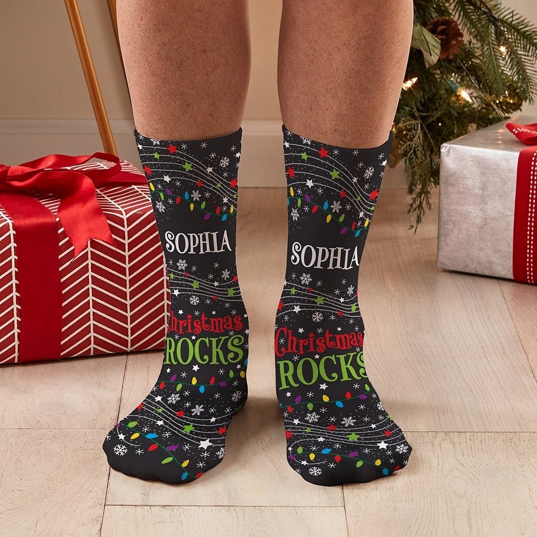 New Christmas Rocks Socks (Large)