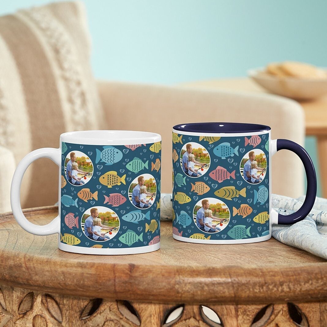 Hug & Fishes Photo Mug
