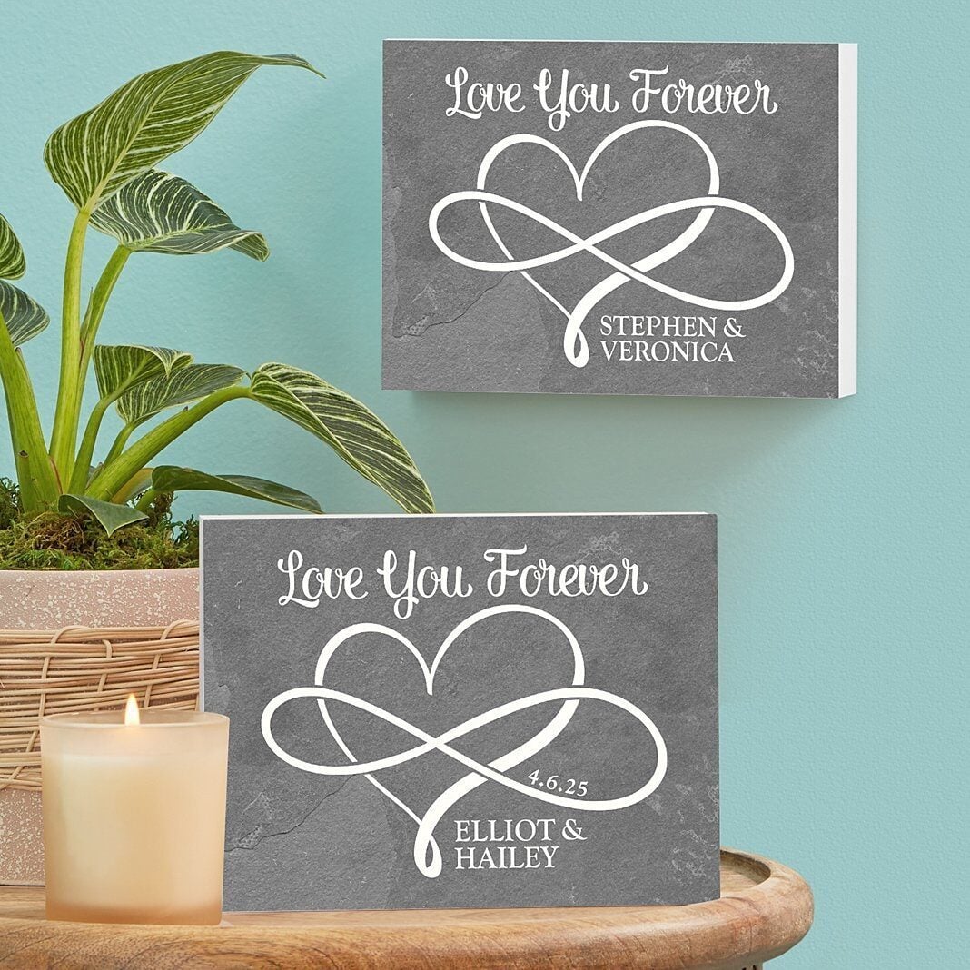 Love You Forever Wood Block