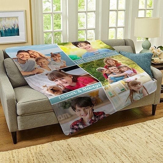 Our Family Memories Photo Plush Blanket