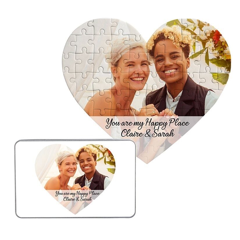 Picture Perfect Photo Heart Puzzle (With Message)