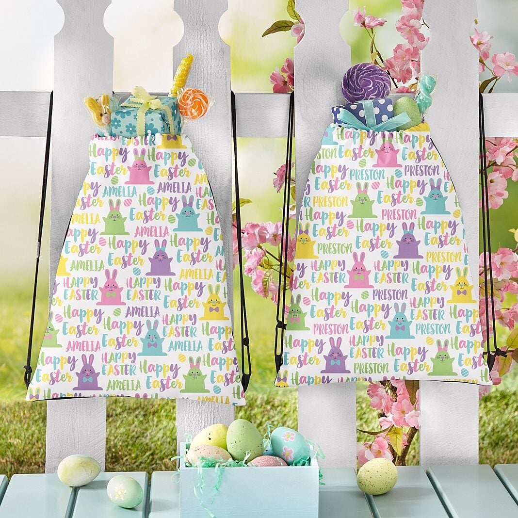 NewHoppy Easter Allover Print Drawstring Bag
