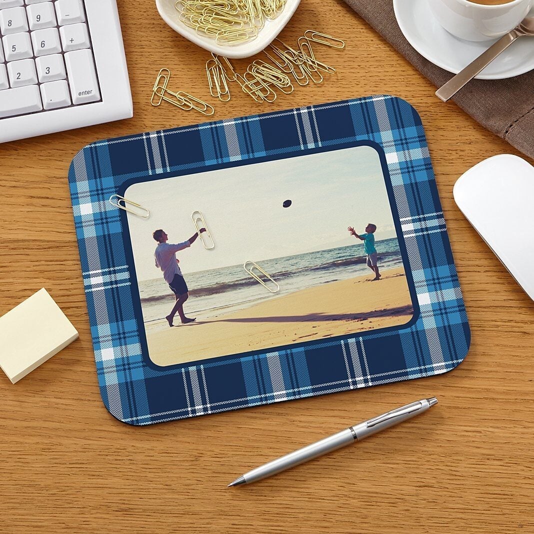 Plaid Photo Mouse Pad