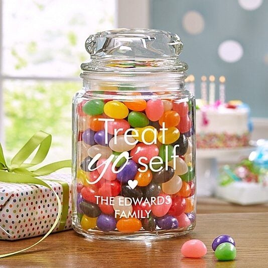 NewTreat Yo Self Glass Treat Jar