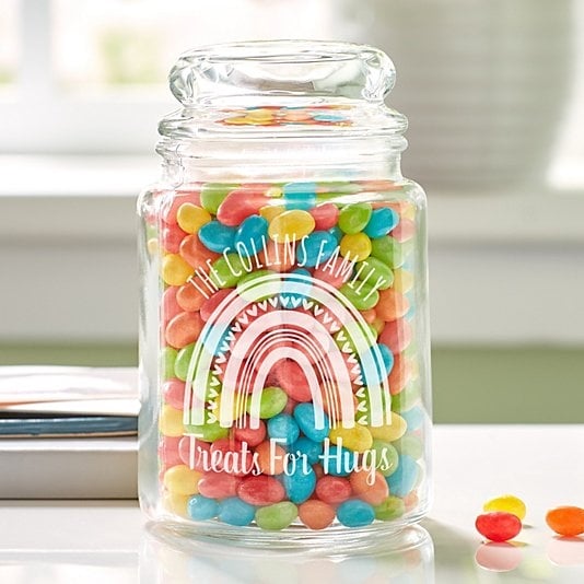 NewTreats For Hugs Glass Treat Jar