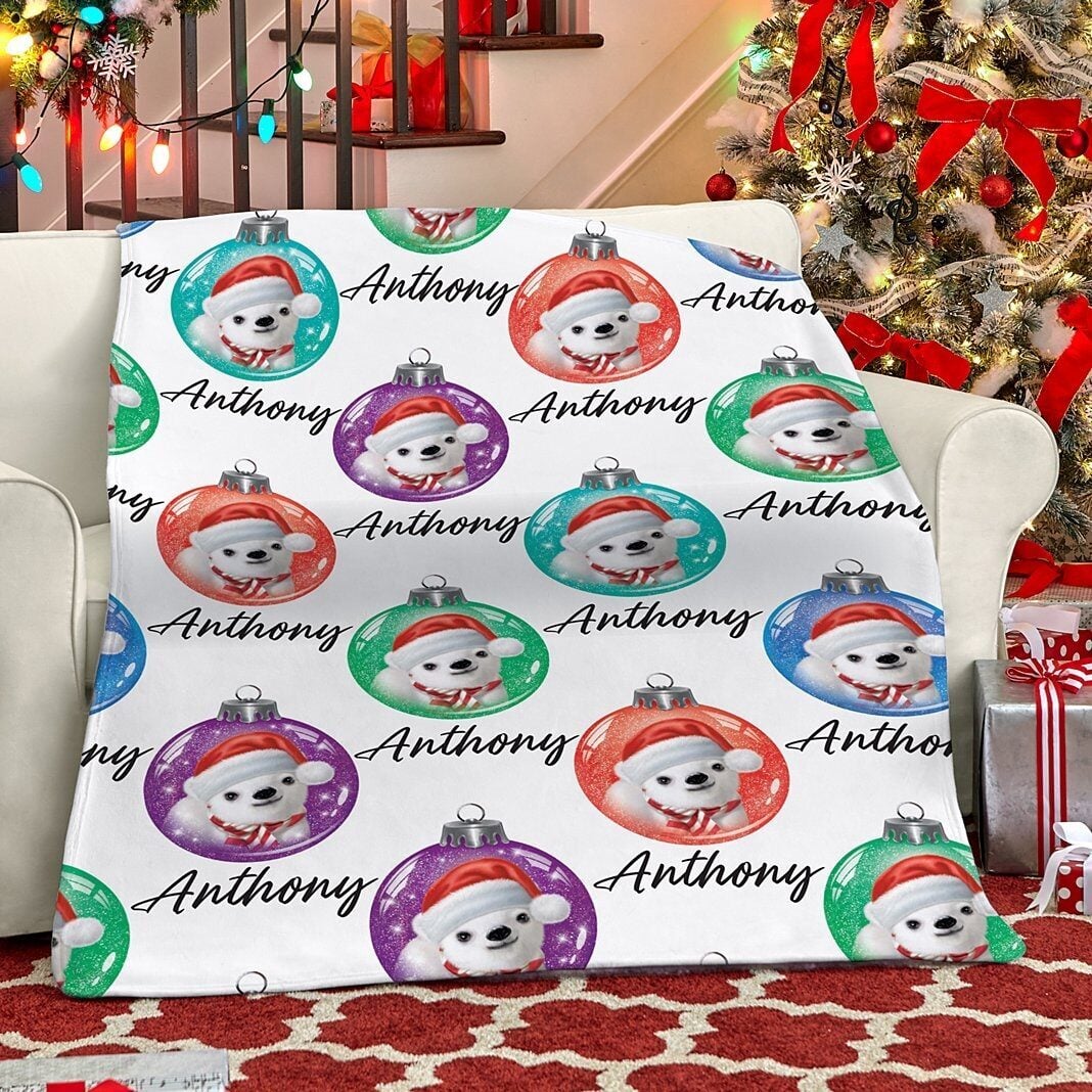 Animal Club International All Over Print Ornament Pattern Blanket