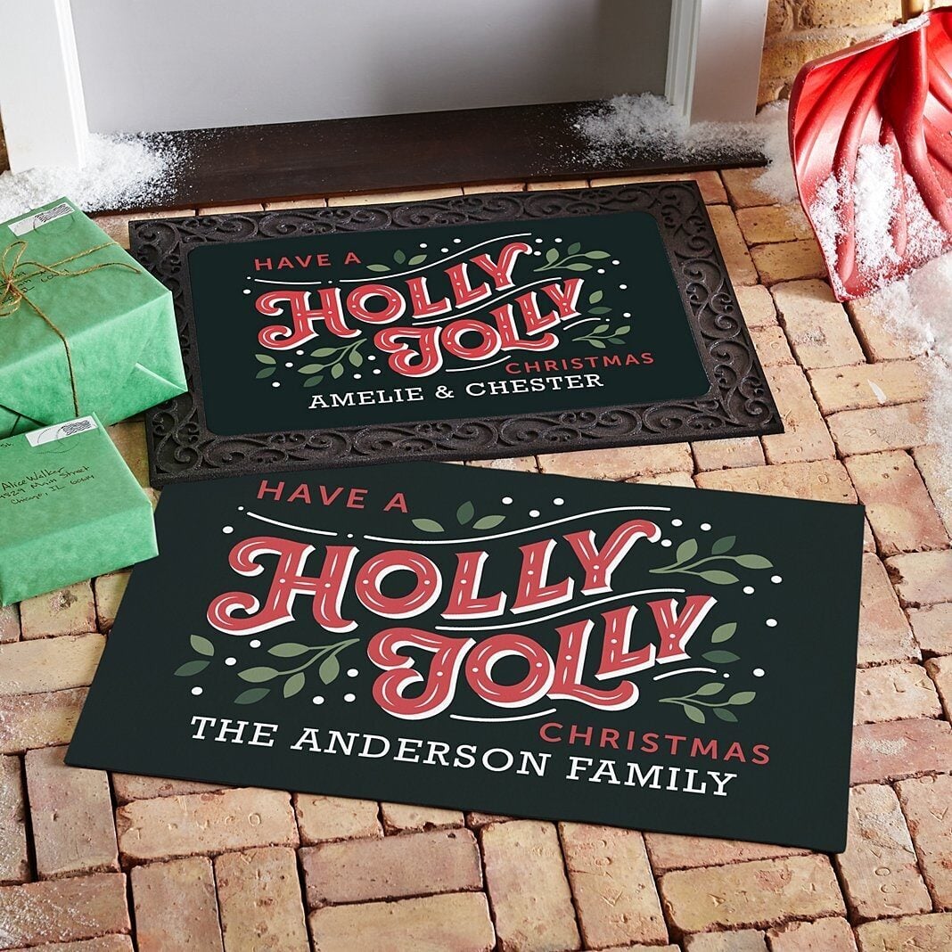 Holly Jolly Doormat