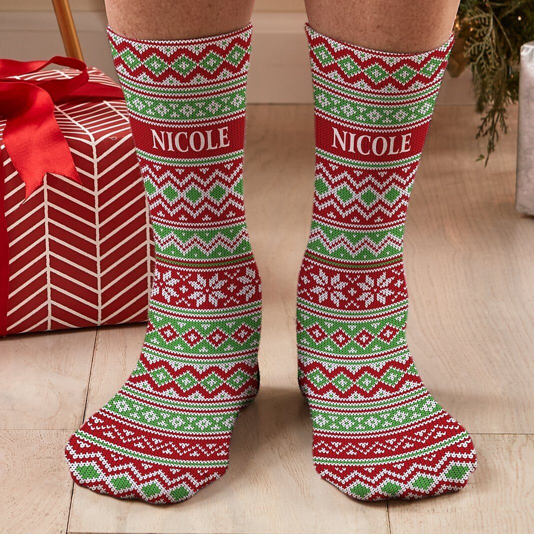 Knit Argyle Socks