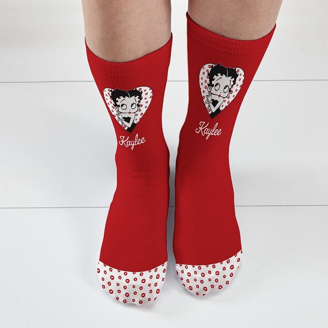 Betty Boop Heart Socks