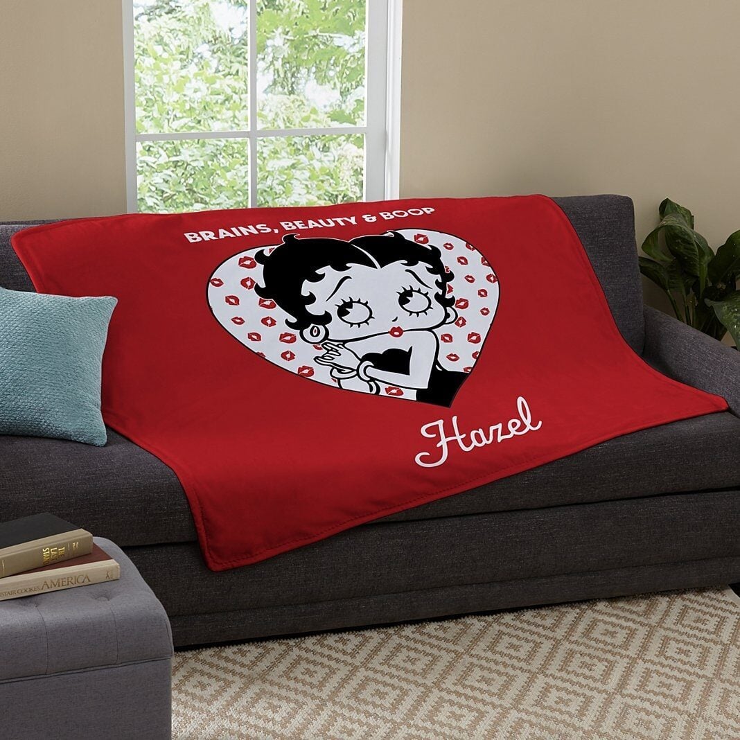 Betty Boop Brains, Beauty, & Boop Plush Blanket